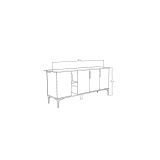 Buffet en Melamina Gris Blanco y Roble, Diseño Moderno