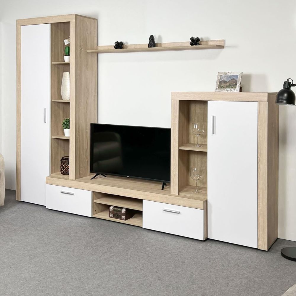 Mueble de salón y TV Composición de salón grande 263 Cm