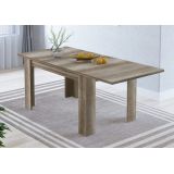Mesa de Comedor Extensible, Mesa Salón, Robusta, Color Cañón