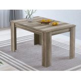 Mesa de Comedor Extensible, Mesa Salón, Robusta, Color Cañón