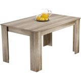 Mesa de Comedor Extensible, Mesa Salón, Robusta, Color Cañón