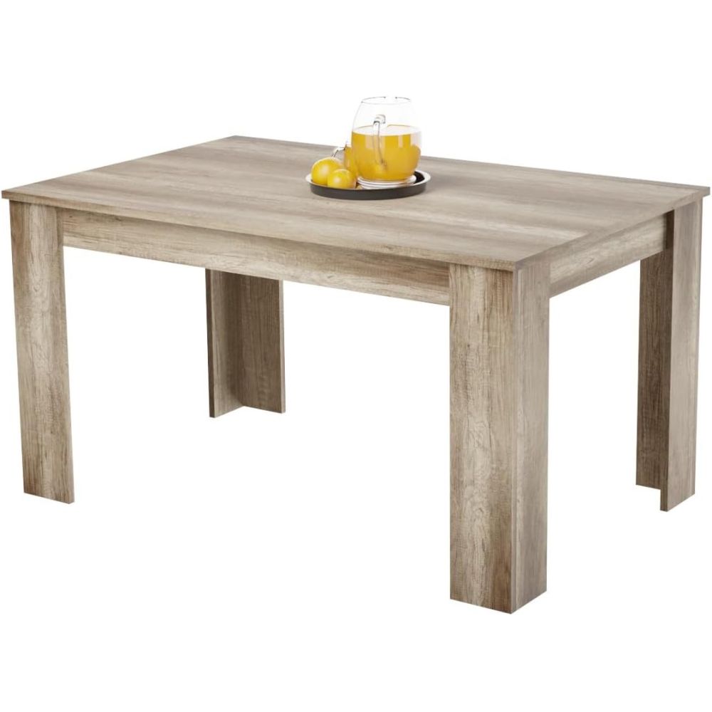 Mesa de Comedor Extensible, Mesa Salón, Robusta, Color Cañón