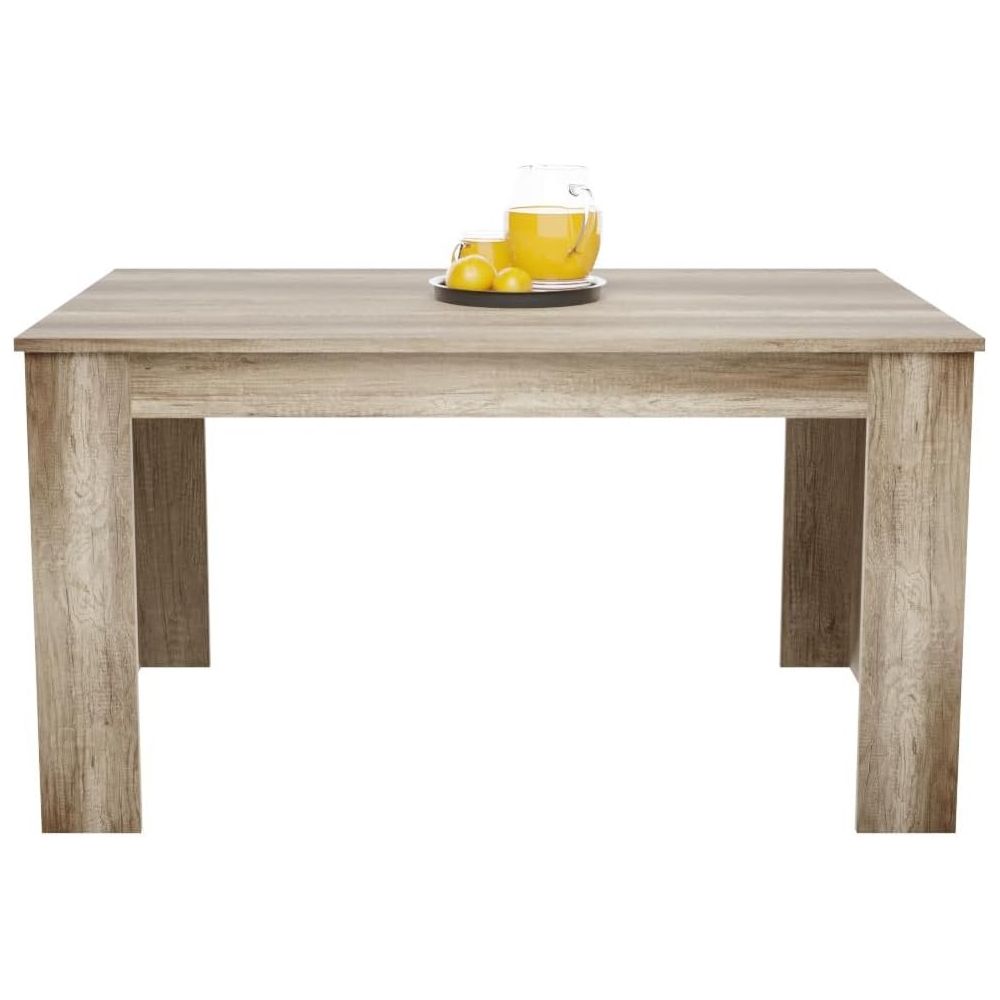 Mesa de Comedor Extensible, Mesa Salón, Robusta, Color Cañón