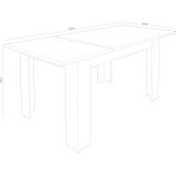 Mesa de Comedor Extensible, Mesa Salón, Robusta, Color Cañón
