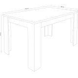 Mesa de Comedor Extensible, Mesa Salón, Robusta, Color Cañón