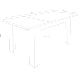 Mesa de Comedor Extensible, Mesa Salón, Robusta, Color Andersen Pino Gris, 138-198 cm (Largo) x 88 cm (Ancho) x 76 cm (Alto)