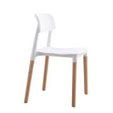 Pack de 4 Sillas Blancas con Patas de Madera de Haya
