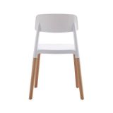 Pack de 4 Sillas Blancas con Patas de Madera de Haya
