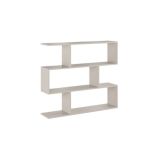 Meyvaser Librería Estantería Asimétrica baja Para Salón de Madera Color Beige 96,3x110x24,6 cm