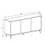 Aparador, Buffet, Salón Comedor 3 Puertas, Armario Auxiliar